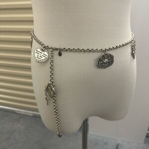 Brighton Silver Chain Belt with Charms